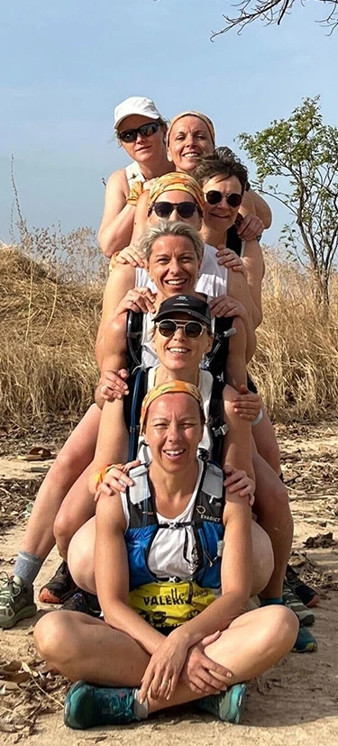 groupe de personnes après la course